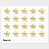 Sticker pour graduation personnalisée Gold Star (Feuille)