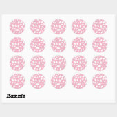 Sticker pour graduation rose et blanc (Feuille)