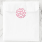 Sticker pour graduation rose et blanc (Sac)