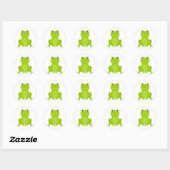 Sticker pour grenouille verte mignonne (Feuille)