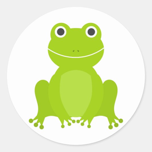 Sticker pour grenouille verte mignonne (Devant)