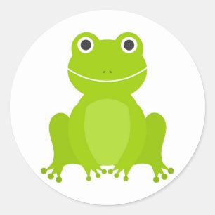 Sticker pour grenouille verte mignonne