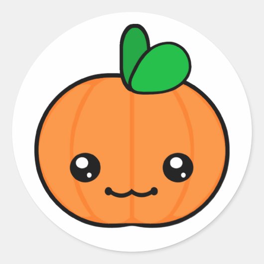 Sticker pour Halloween Citrouille Kawaii (Devant)