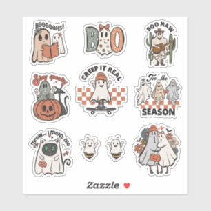 Sticker pour Halloween rétro mignon