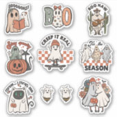 Sticker pour Halloween rétro mignon (Devant)