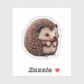 Sticker pour hérisson mignon (Feuille)
