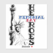 Sticker pour héros du Jour du Mémorial (Feuille)
