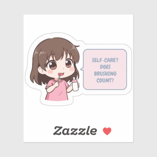 Sticker pour Humour de soins personnels de la mère (Feuille)