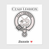 Sticker pour insigne de crête Clan Lennox écossais (Feuille)