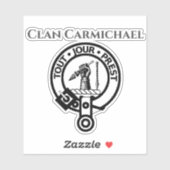 Sticker pour insigne du Clan écossais Carmichael C (Feuille)