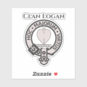 Sticker pour insigne Logan Clan écossais (Feuille)