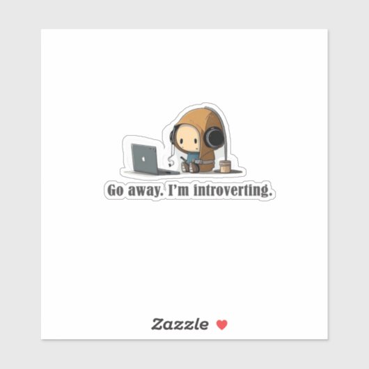 Sticker pour introvertis (Feuille)