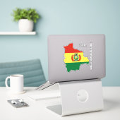 Sticker pour la carte du drapeau de la Bolivie (Ordinateur portable sur le bureau)