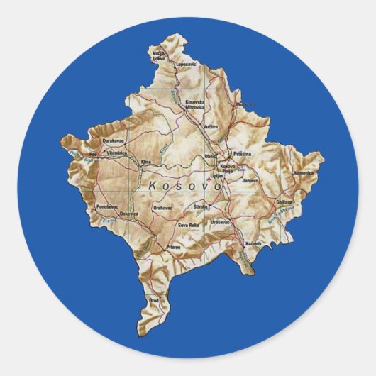 Sticker pour la carte du Kosovo (Devant)