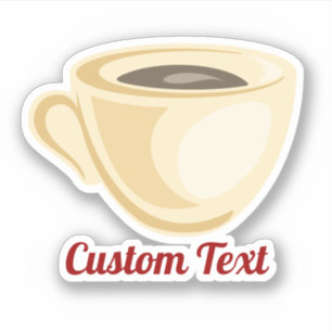 Sticker pour la coupe de café
