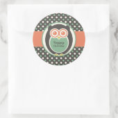 Sticker pour la fête d'anniversaire Polka Dot Owl (Sac)