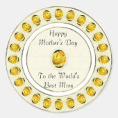 Sticker pour la fête des mères de Rose jaune (Devant)