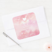 Sticker pour la fête des mères rose et blanc doux (Enveloppe)