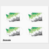 Sticker pour la fierté Aro de Washington (Feuille)