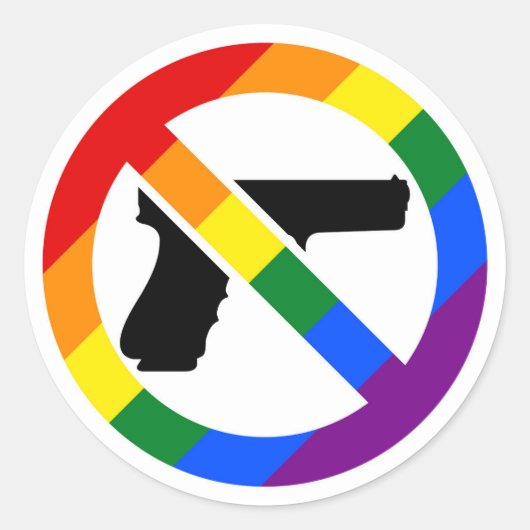Sticker pour la fierté LGBT Anti-Arme Anti-NRA (Devant)