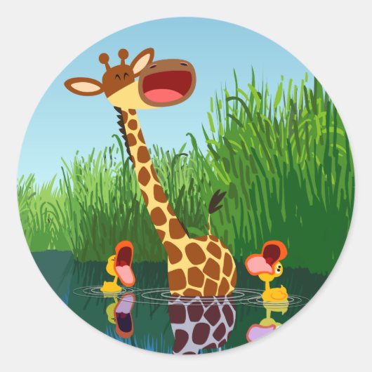 Sticker pour la Giraffe et le collier de cartons m (Devant)