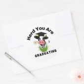 Sticker pour la graduation de vache drôle (Enveloppe)