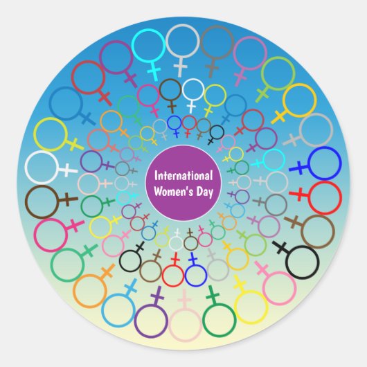Sticker pour la Journée internationale de la femme (Devant)