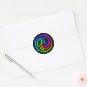 Sticker pour la paix arc-en-ciel lumineux (Enveloppe)