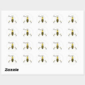 Sticker pour la reine d'abeille souriante (Feuille)