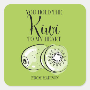 Sticker pour la Saint Valentin Kiwi Heart Funny Fr