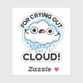 Sticker Pour la séchage Cloud amusant plume météorologique (Feuille)