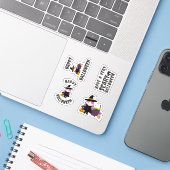 Sticker pour la sorcière mignonne Halloween (Ordinateur portable avec iPhone)