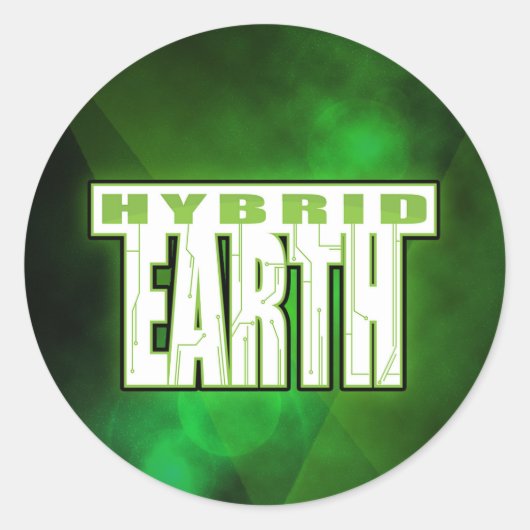 Sticker pour la Terre hybride - Arrondi (Devant)