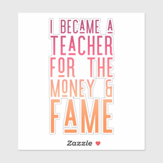 Sticker pour la vie de l'enseignant (Feuille)