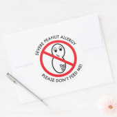 Sticker pour l'allergie à l'arachide sévère (ensem (Enveloppe)