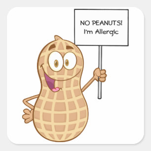 Sticker pour l'allergie aux arachides (personnalis