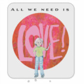 Sticker pour l'amour et la paix (Devant)