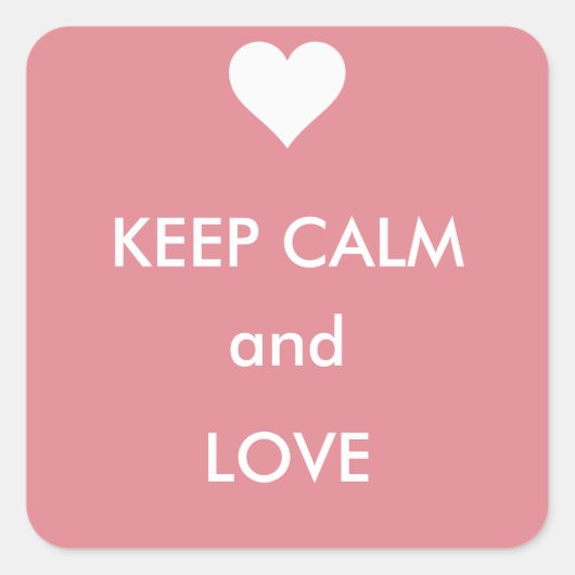 Sticker pour l'amour et le calme (Devant)