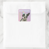 Sticker pour l'anniversaire de Boston Terrier (Sac)