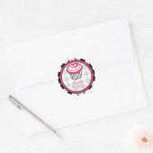 Sticker pour l'anniversaire de Cupcake rose - Jacq (Enveloppe)