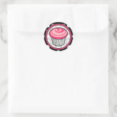 Sticker pour l'anniversaire de Cupcake rose - Poin (Sac)