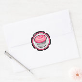 Sticker pour l'anniversaire de Cupcake rose - Poin (Enveloppe)