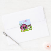Sticker pour l'anniversaire de Girl Barnyard Farm  (Enveloppe)
