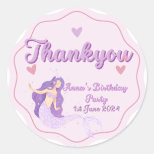 Sticker pour l'anniversaire de la mignonne sirène