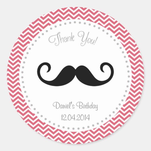 Sticker pour l'anniversaire de la Moustache Chevro (Devant)