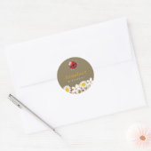 Sticker pour l'anniversaire de Ladybugs et marguer (Enveloppe)