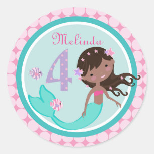 Sticker pour l'anniversaire de l'âge de la sirène 
