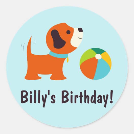 Sticker pour l'anniversaire des chiots (Devant)