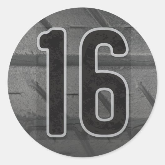 Sticker pour l'anniversaire du 16e garçon (Devant)