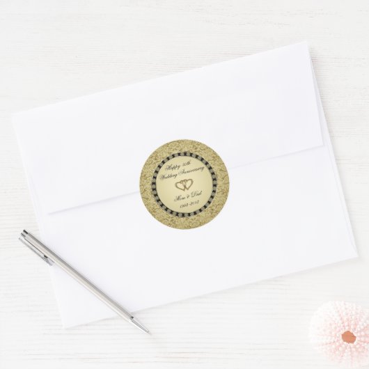 Sticker pour l'anniversaire du Mariage d'or (Enveloppe)